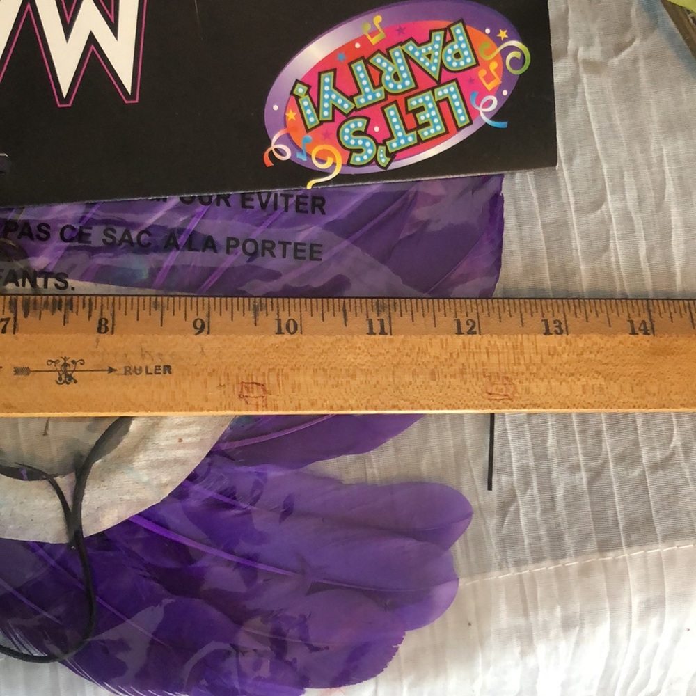 MARDI GRAS style lot of 2 masks Halloween costumes 1 NWT & 1 w/large feather - Picture 13 of 15